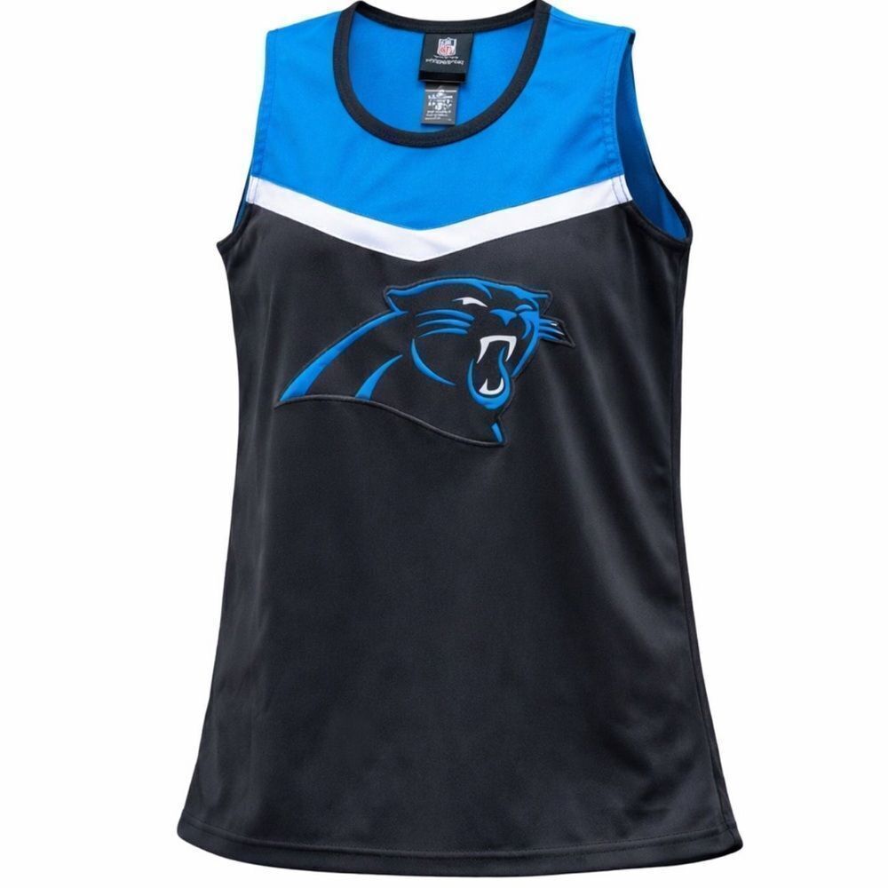 NFL Apparel Carolina Panthers Football Cheer Sleevless Top - Girls Large